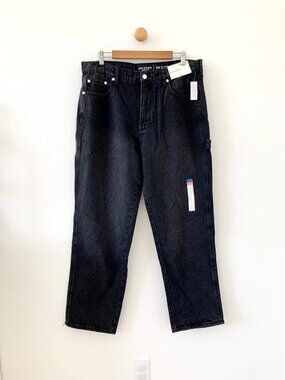 ❤️ 3/50 Arizona Dark Wash 90's Wide Leg Relaxed Fit Denim Jeans US 34